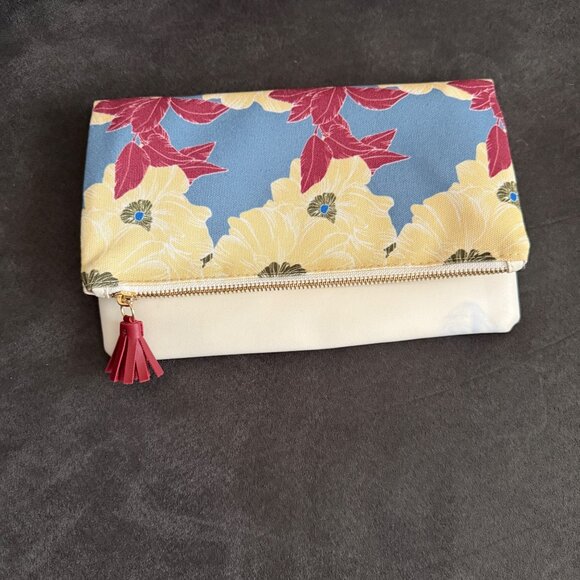Rachel Pally Floral Foldover Clutch Bag With Tassel - Picture 1 of 7